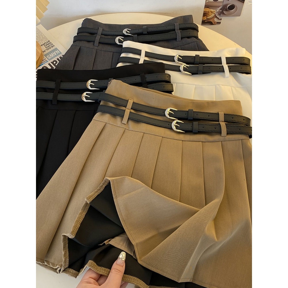 [HCM TAOBAO] CHÂN VÁY TAOBAO ULZZANG XẾP LI KÈM NỊT THẮT LƯNG CỰC HOTTREND, CÓ LÓT QUẦN TRONG
