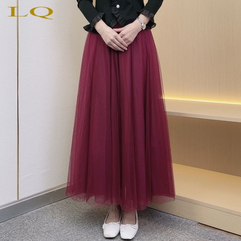 Chân Váy Múa Ba Lớp Dáng Chữ A Dài Vừa Phải 720 Độ Thời Trang