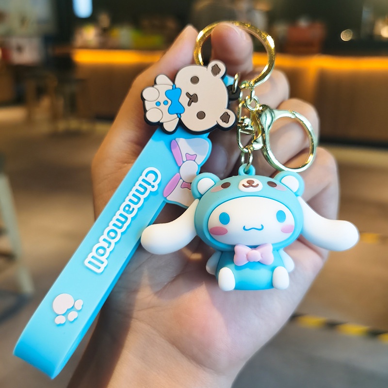 Mặt dây chuyền hoạt hình dễ thương sanrio kuromi keychain doll chain couple gift đồ trang trí xe hơi mặt dây chuyền cặp đôi