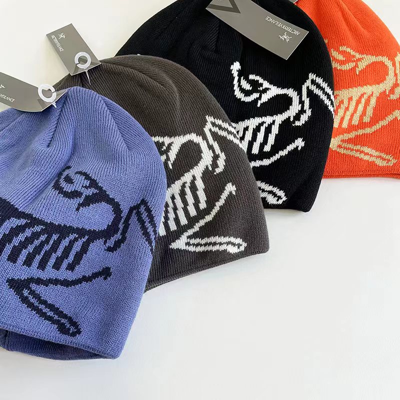 Phụ nữ mới đàn ông dệt kim beanie mũ mũ mùa thu đông nam phụ nữ thường thêu mũ mũ cho phụ nữ đàn ông