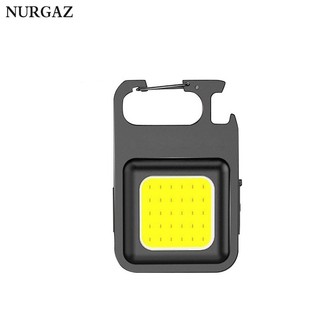 Nurgaz cắm trại ngoài trời móc chìa khóa đèn cắm trại đa chức năng di động mạnh ánh sáng du lịch ngoài trời đèn sạc