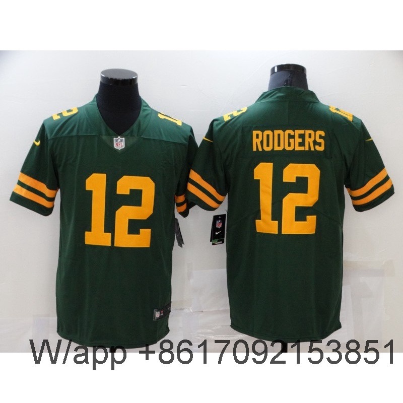 New # nfl packers 12 rodgers 4 favre áo bóng bầu dục áo bóng đá 2024