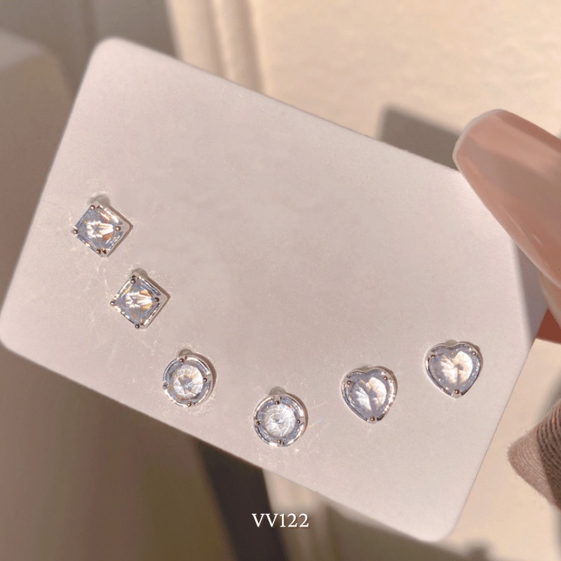 Set Bông tai nữ hình học đẹp đơn giản phụ kiện thời trang Hàn Quốc - Annie VV122