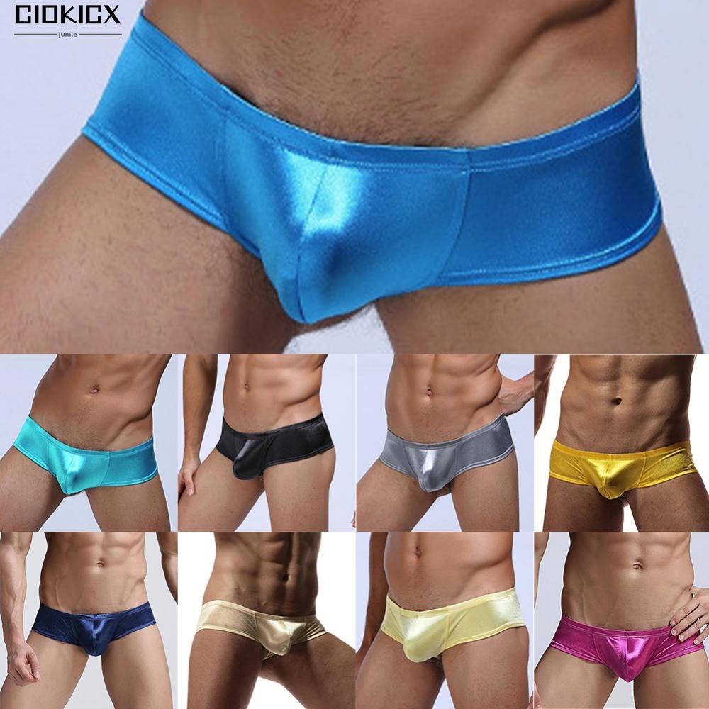 Quần áo lót nam nam quần áo bóng thấp eo dầu boxer quần sịp thoáng khí