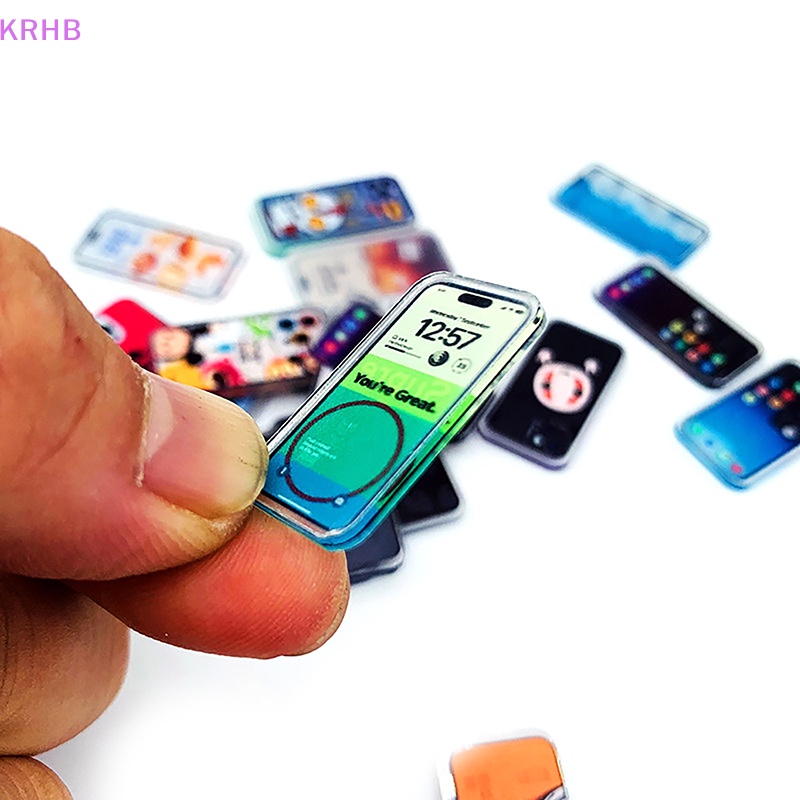 Krhb 1/12 dollhouse mini mobile phone model dollhouse mô phỏng điện thoại di động búp bê phụ kiện trang trí nhà giả vờ chơi đồ chơi mới