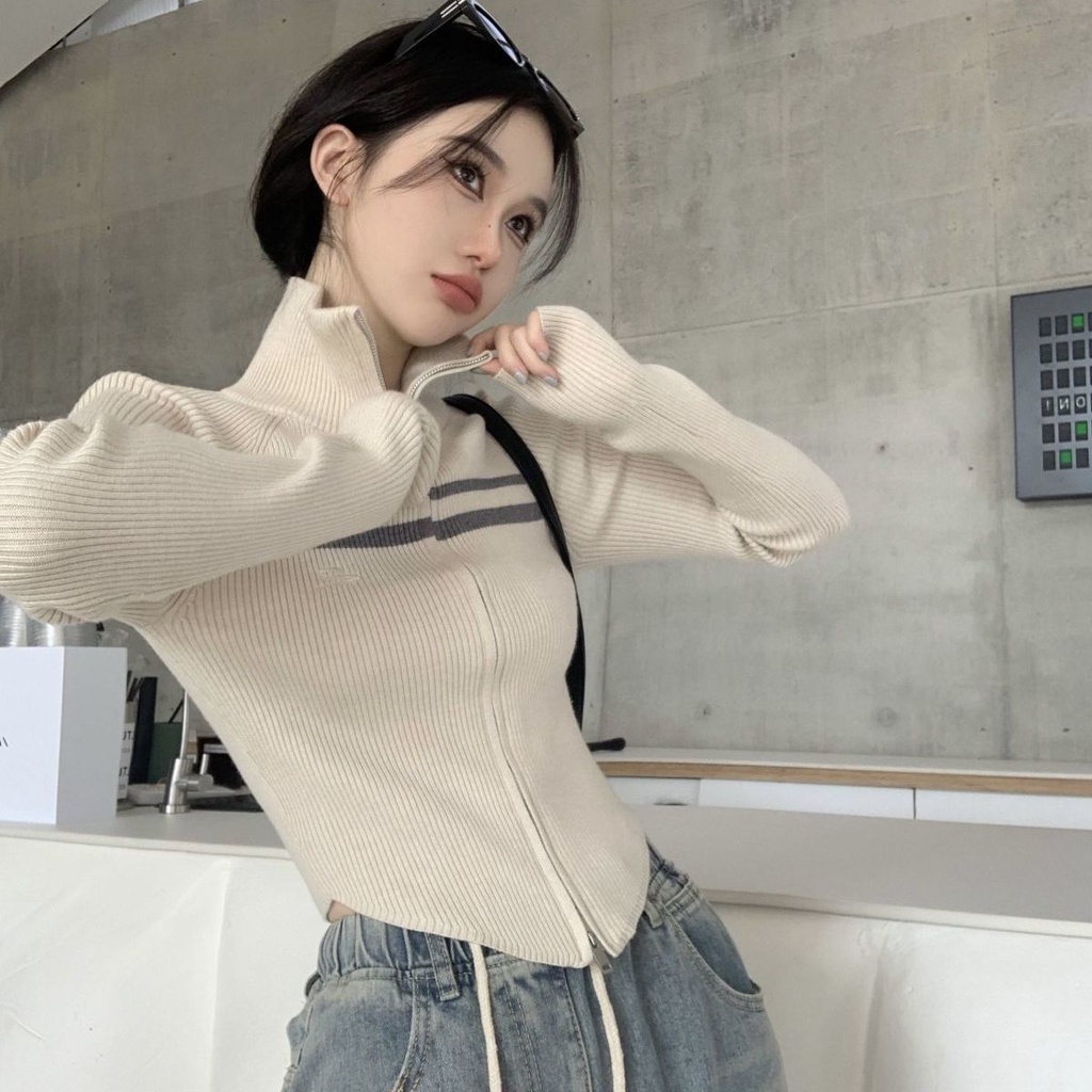 Áo cardigan Dệt Kim Tay Dài Phong Cách Hàn Quốc Thời Trang Thu Đông Cho Nữ zx7k