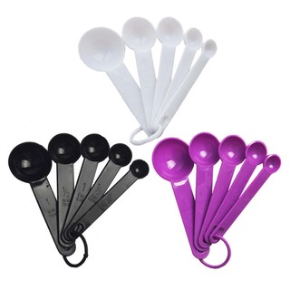 5pcs/set Kitchen Measuring Spoon Measuring Cups Multifunctional Measuring Tools Portable Plastic Coffee Sugar Scoop Kitchen Gadgets WE