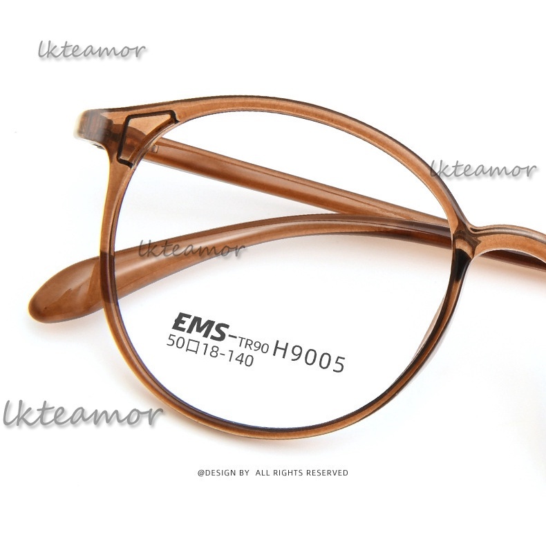 Tròn retro siêu nhẹ mỏng ultem khung kê đơn mềm trang trí sinh viên kính cận thị kính mắt