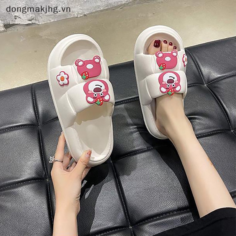 Phim hoạt hình gấu dễ thương đáy dày nhà trong nhà đáy mềm thoải mái dép đi trong nhà dp