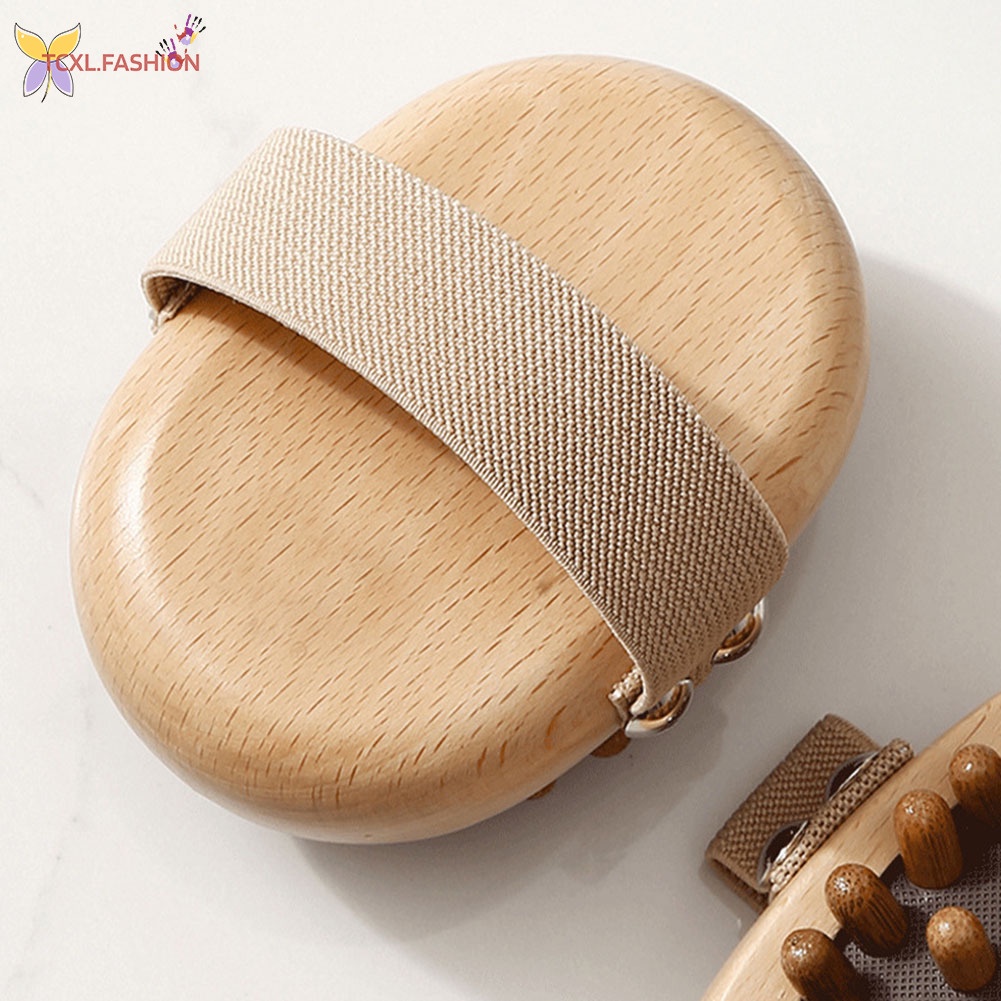 Bàn chải massage cơ thể mini air cushion lược massage da đầu bằng gỗ cho cánh tay chân