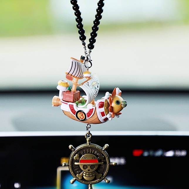 Automobile Hanging Ornament Thousand Sunny Rearview Mirror Car Interior Hanging Accessories Car Pendant Creative Cute Car Hanging Ornament Hanging Ornament GF8z