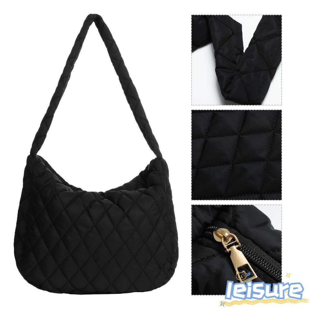 Túi xách đeo vai lớn in họa tiết kẻ sọc phong cách mùa đông đáng yêu cho nữ