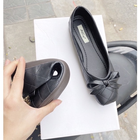 Giày búp bê bệt nữ nơ thắt đế mềm ( hàng loại 1) Q44