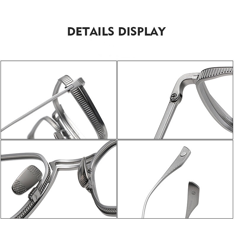 Mắt Kính Gọng Vuông Lớn Chống Ánh Sáng Xanh Phong Cách Retro Cho Nam Nữ