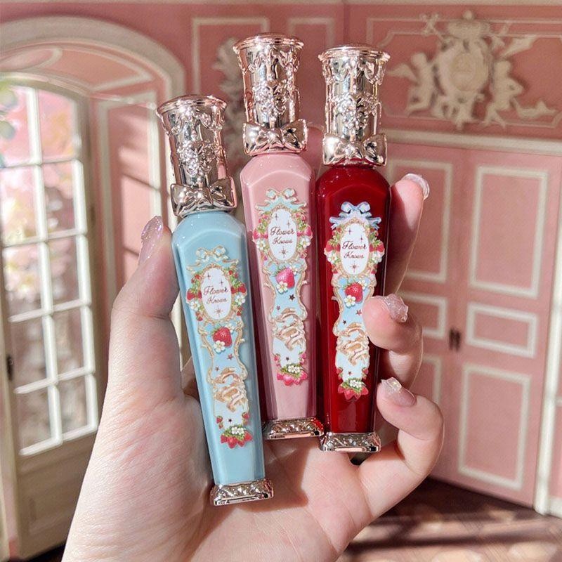 Flower Knows Son Kem Dâu Tây Rococo Mềm Mịn Như Nhung Màu Trà Sữa Nhẹ Nhàng Lâu Trôi Làm Trắng Tập Trung