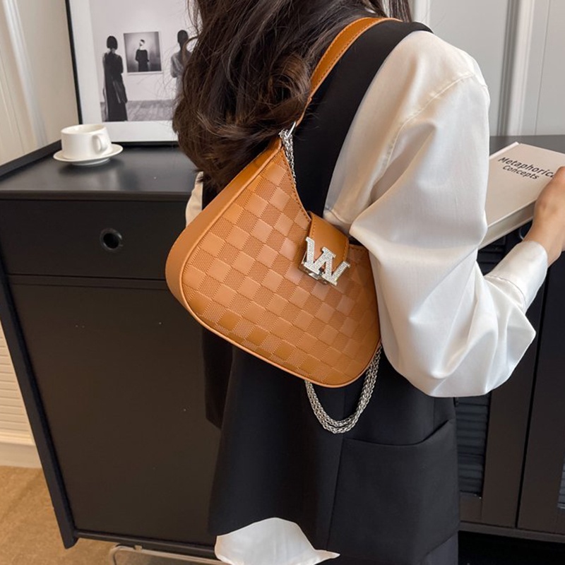 Túi Đeo Vai Họa Tiết Sọc Caro Thời Trang Cho Nữ