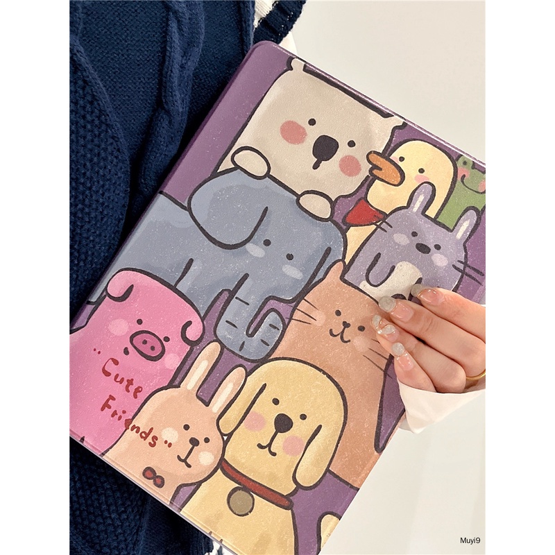 Bao Da Máy Tính Bảng In Hình Động Vật Hoạt Hình Cho Ipad 10.2 2022 Ipad 10Th Pro 10.5 Ipad Air 2 Air 5 10.9 Pro 11 Ipad 9Th Ipad 12.9