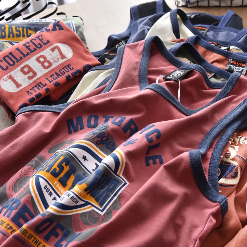 Áo Thun Thể Thao Sát Nách Ôm Dáng Phong Cách Âu Mỹ Cho Nam