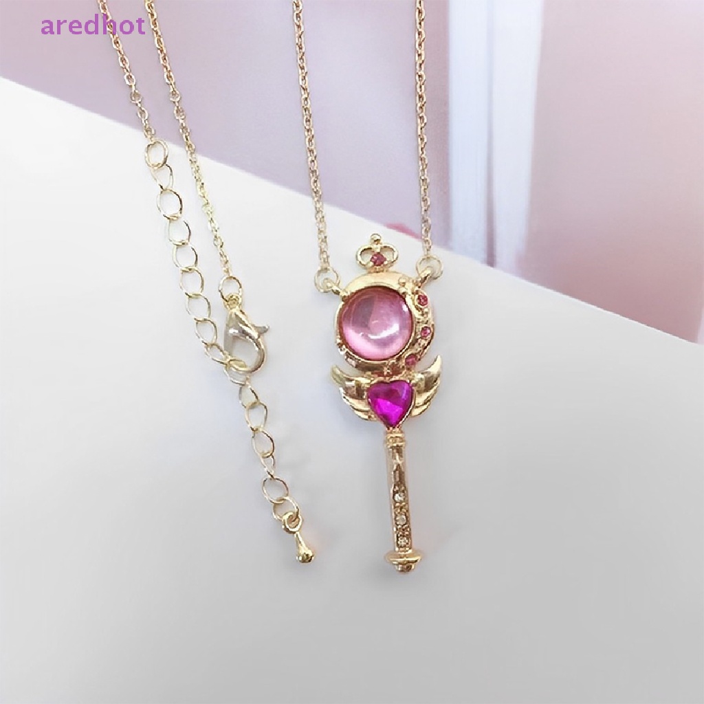 Aredhot Vòng cổ Mặt Thủy Thủ Mặt Trăng Pha Lê Phong Cách Anime Nhật Bản Mới