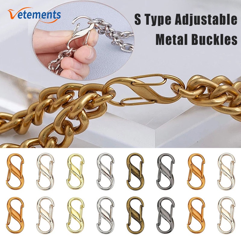 Dây Xích Hình Chữ S Bằng Kim Loại Có Thể Điều Chỉnh Độ Dài / Móc Nối Dài Trang Sức DIY