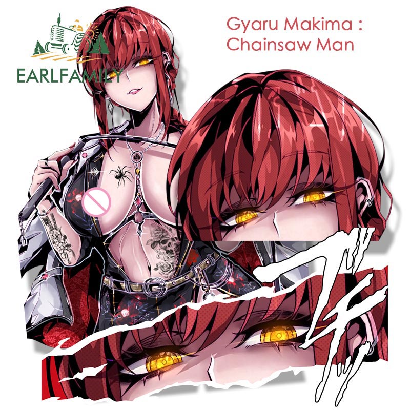 Earlfamily senpai makima fanart Đề Can Dán Xe Hơi Vẽ Phác Thảo waifu peeker graffiti girl