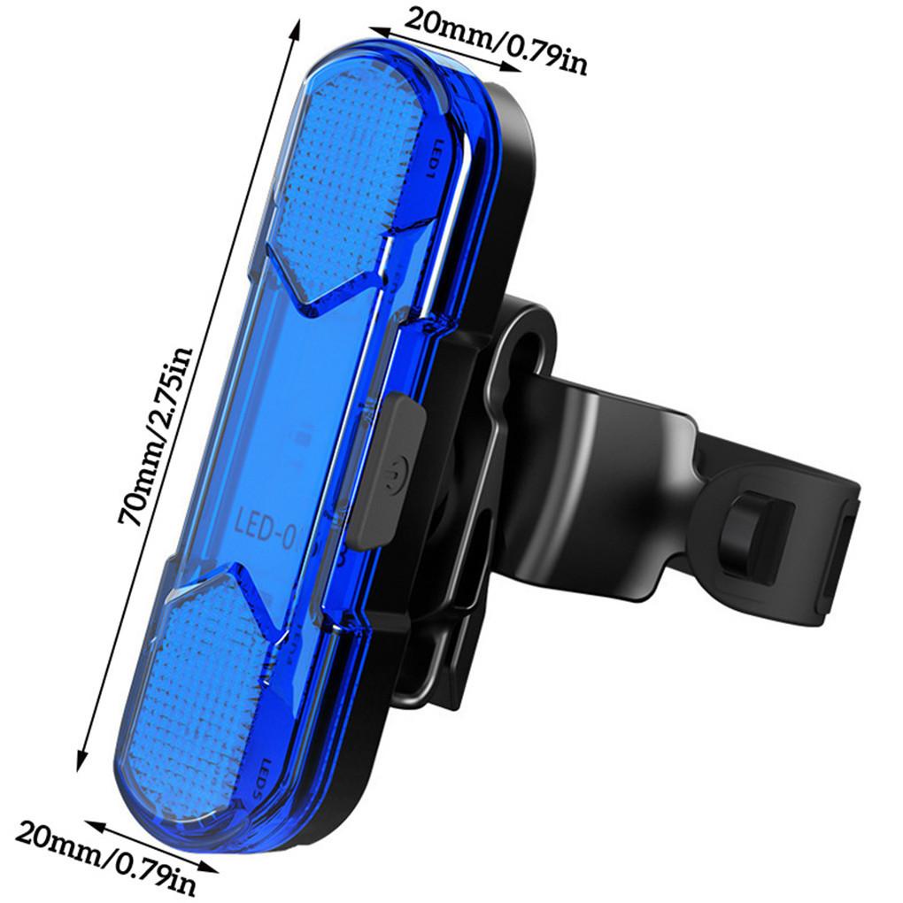 Đèn LED Cảnh Báo An Toàn Gắn Đuôi Xe Đạp Sạc Cổng USB Chống Nước Xoay Được