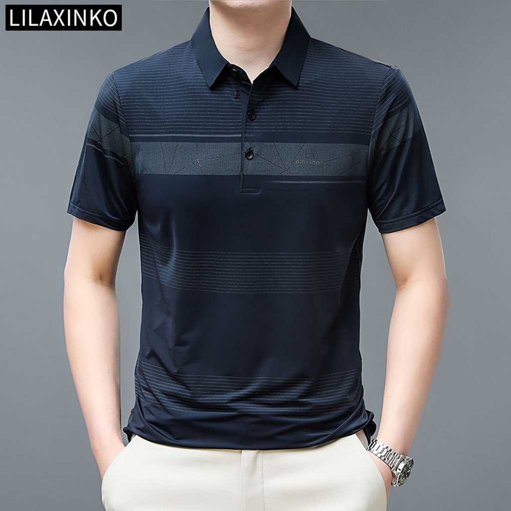 Áo Thun Polo Tay Ngắn Kẻ Sọc 6 Màu Thời Trang Dành Cho Nam