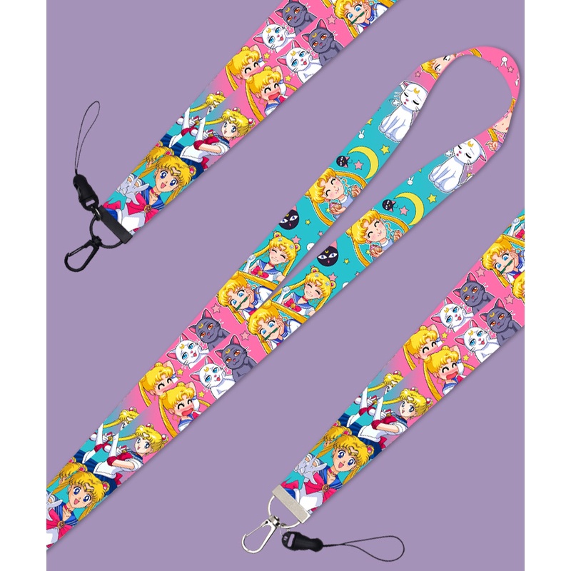 Z&M❀ Sailor Moon Dây Móc Khóa Hình Thủy Thủ Mặt Trăng Xinh Xắn