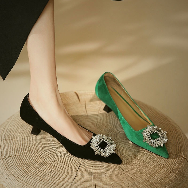 Giày Sandal Cao Gót Mũi Nhọn Đa Năng Thời Trang Nữ YAOLI