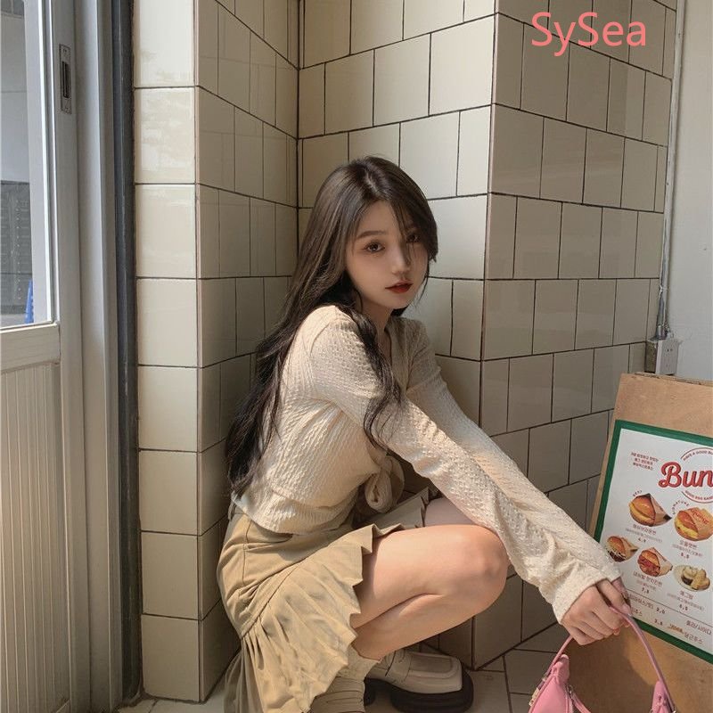 Áo Kiểu Tay Dài Cổ Chữ V Thời Trang Quyến Rũ Cho Nữ