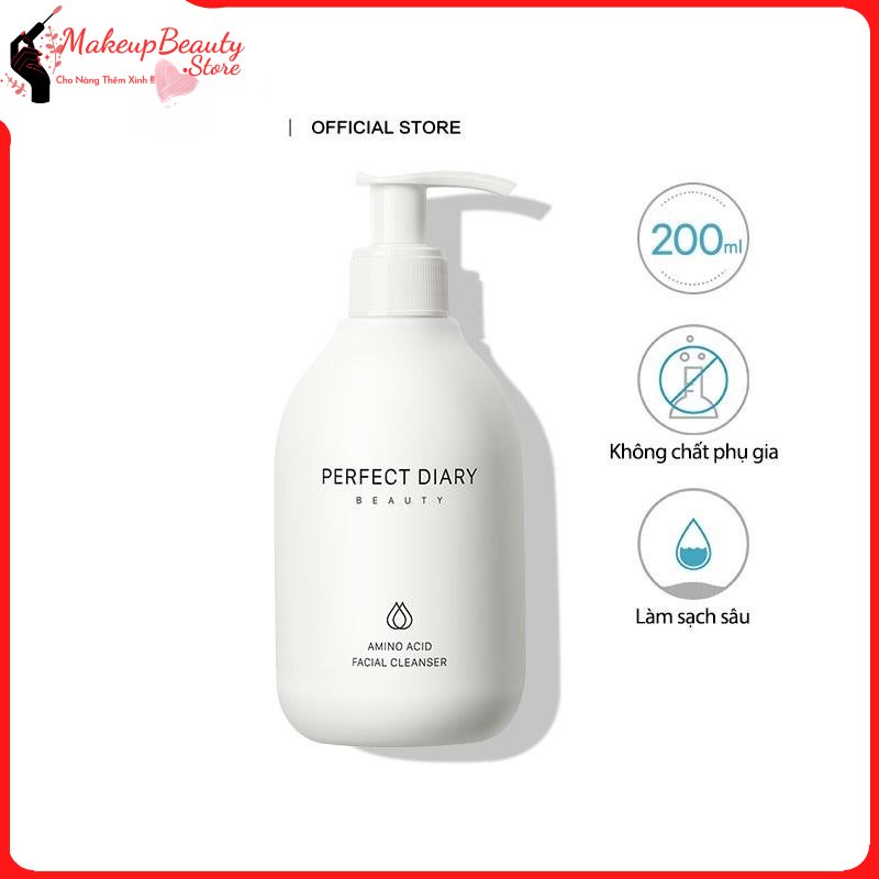 Sữa rửa mặt Perfect Diary axit amin tạo bọt dịu nhẹ cho da nhạy cảm 200ml MS 168 [ MakeupBeauty.Store ]