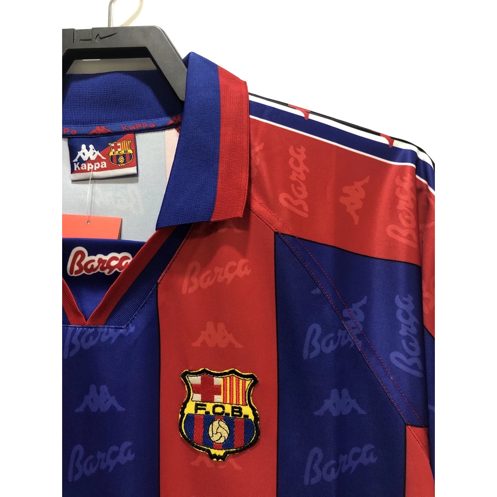 Áo đấu cổ điển 96-97 barca home long-tay áo bóng đá thể thao