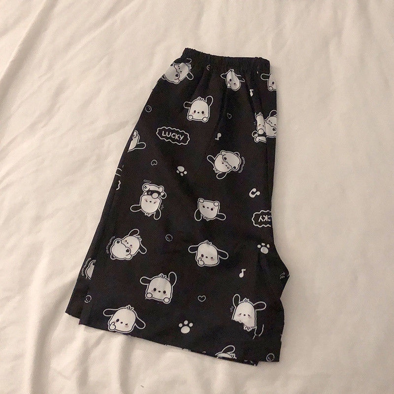 Quần Short Ngủ Lưng Cao In Họa Tiết Hoạt Hình Dễ Thương Thời Trang Mùa Hè Cho Bé Gái