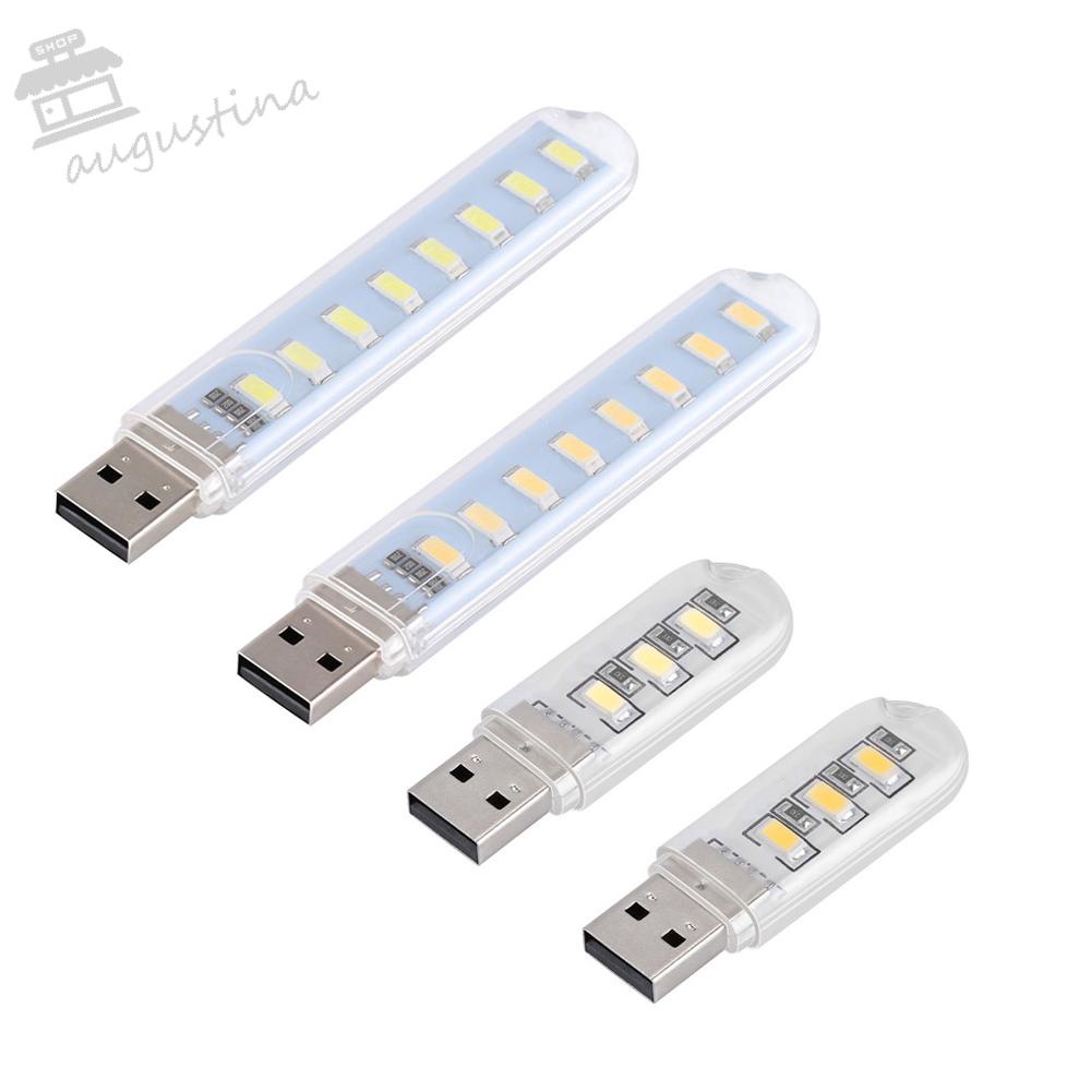 Đèn LED USB Mini AUGUSTINA 8 Bóng 5V Ánh Sáng Trắng Ấm Tiện Dụng