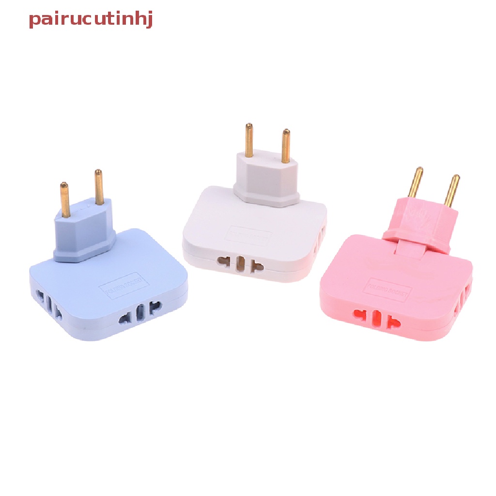 Cặp Phích Cắm Điện Nối Dài 3 Trong 1 EU Xoay 180 Độ Tiện Dụng