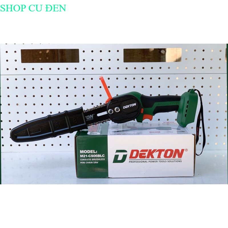 THÂN máy cưa xích dùng pin Dekton M21- CS06BLC 6 inch lam dài 15 cm Mô tơ từ lõi đồng siêu mạnh new 2023 shop cu den