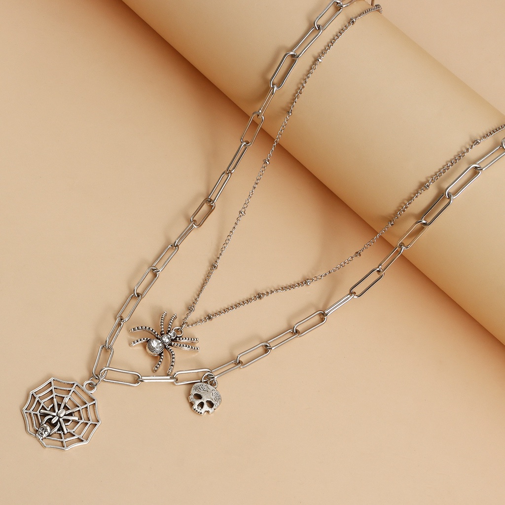 Niche Vòng cổ Choker Mặt Hình Nhện Phong Cách Cá Tính Cho Nữ