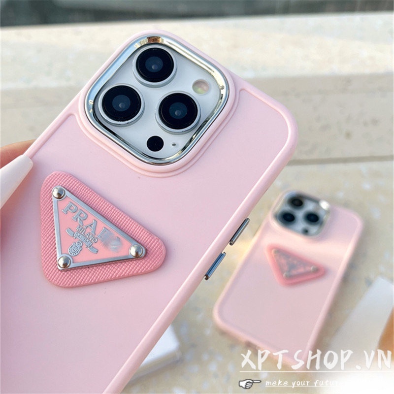 Ốp Điện Thoại Màu Hồng Trơn Đơn Giản Cho iphone 15 14 13 12 11promax xr ix