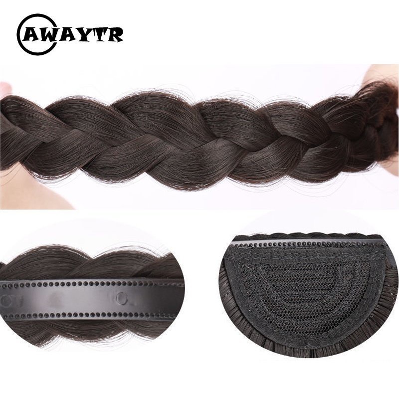 Băng Đô Tóc Giả Kiểu Tóc Bện Hình Xương Cá Thời Trang Dành Cho Nữ