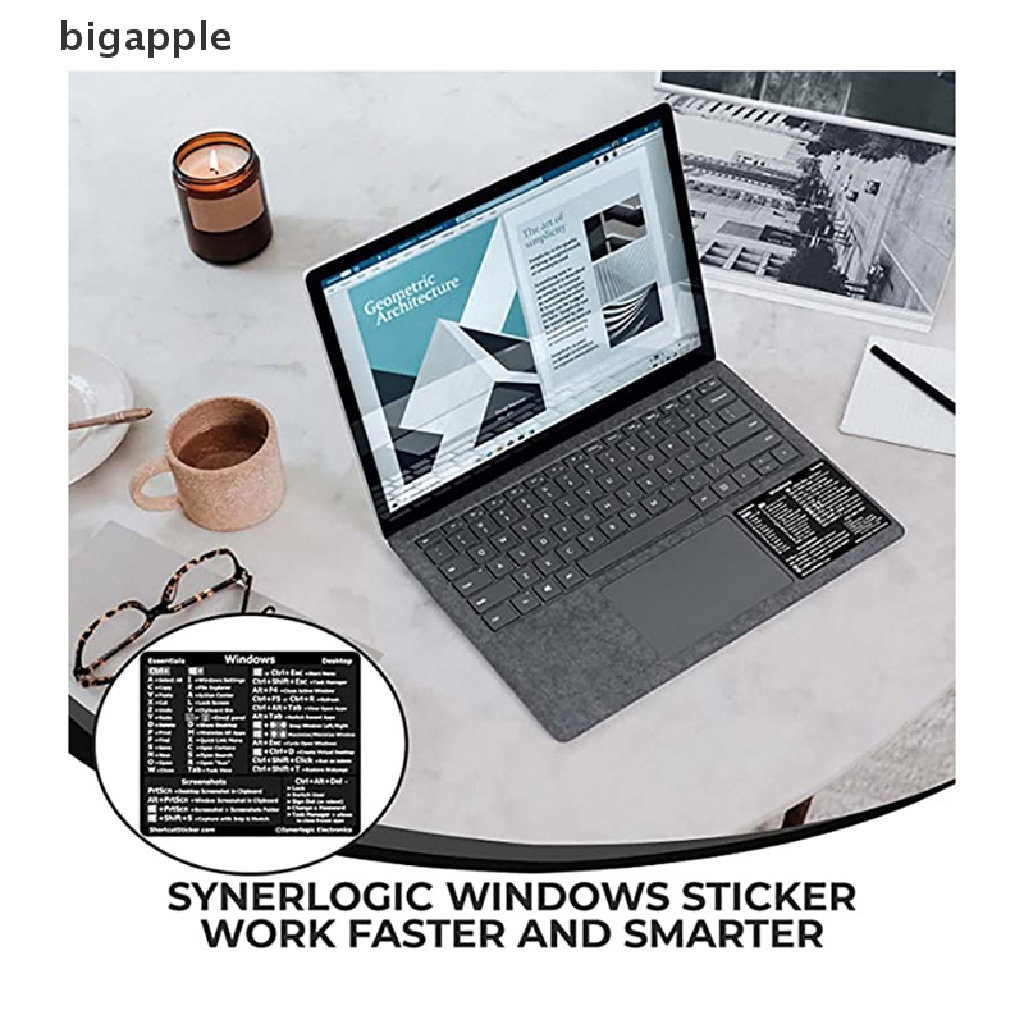 Bigapple Sticker Dán Bàn Phím Tắt Tự Dính Cho PC Laptop Máy Tính Để Bàn RDG