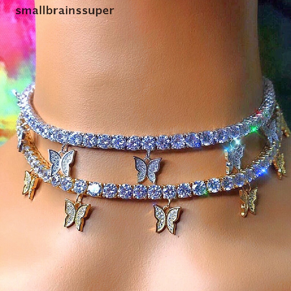 Vòng Cổ Choker Mặt Hình Bướm Đính Đá Thời Trang Cho Nữ