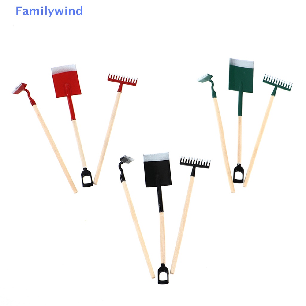 Set 3 Xẻng Làm Vườn Mini Tỉ Lệ 1: 12 Trang Trí Nhà Búp Bê