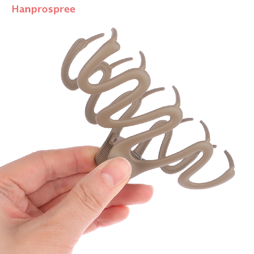Hanprospree > Kẹp Tóc Càng Cua Tạo Kiểu Gợn Sóng Hình Học Màu Đục Đặc Biệt Cho Nữ