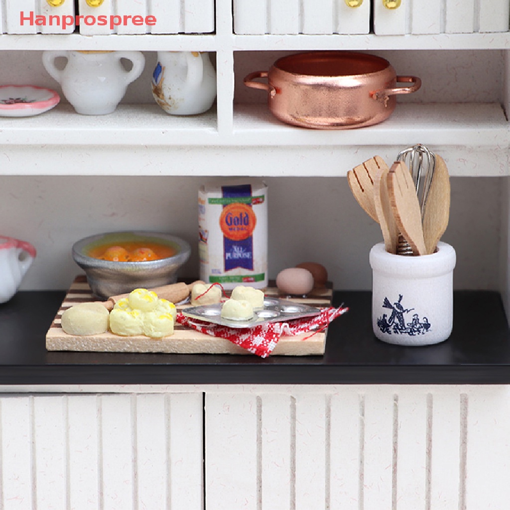 1 Bộ Dụng Cụ Đánh Trứng Trang Trí Nhà Búp Bê Tỉ Lệ 1: 12