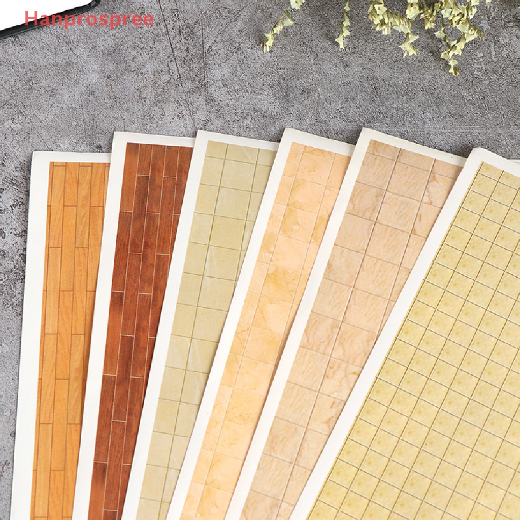 Miếng Dán Sàn Nhà Mini Trang Trí Nhà Búp Bê Tỉ Lệ 1: 12