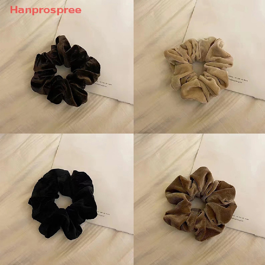Dây Buộc Tóc Cao Su Co Giãn Bọc Nhung Thời Trang Cổ Điển Cho Nữ