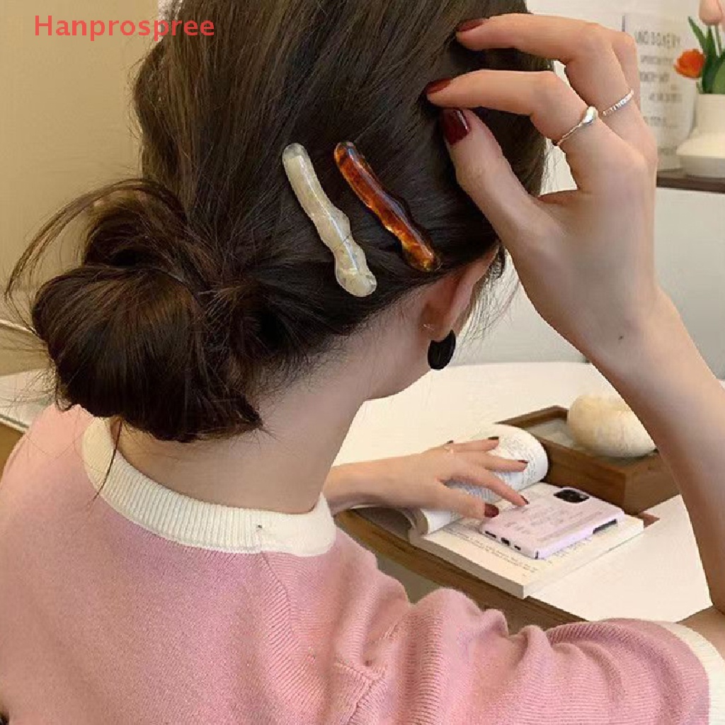 Kẹp Tóc Mái Lượn Sóng Bằng Nhựa Resin Phong Cách Hàn Quốc Cổ Điển Mới Cho Nữ