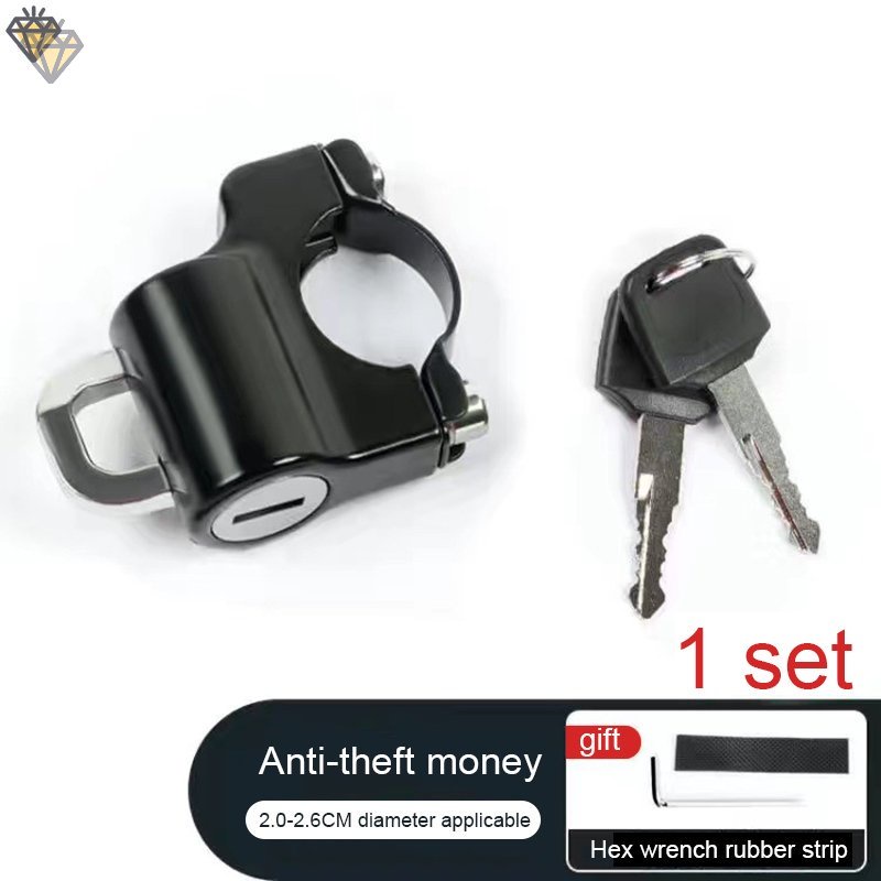 Khóa mũ bảo hiểm cho xe máy, xe đạp điện hai chế độ khóa mũ và treo đồ - Chất thép chống gỉ an toàn - Kèm 2 chìa khóa YKD