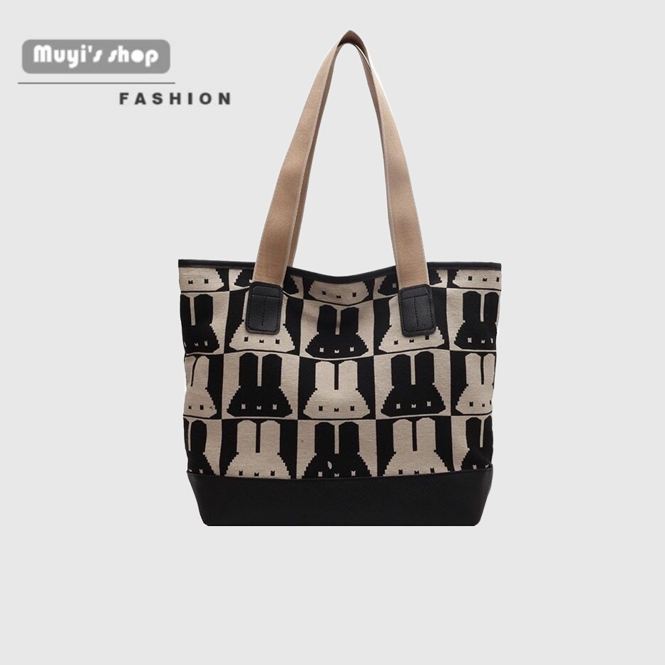 Túi Xách Vải Canvas Cỡ Lớn Thiết Kế Trẻ Trung Hợp Thời Trang