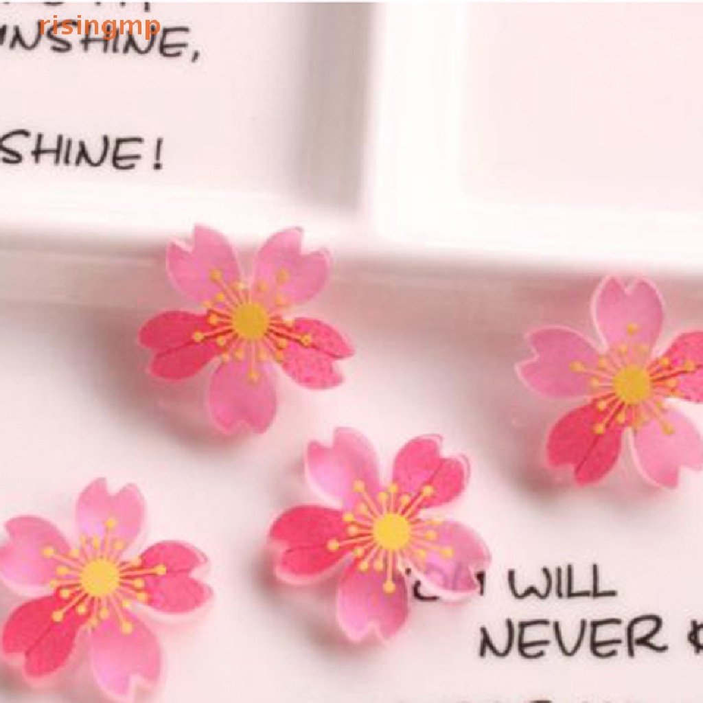 Bộ 10 Hoa Anh Đào Mini Bằng Nhựa Phát Quang Màu Sắc Ngẫu Nhiên Dùng Trang Trí Nhà Cửa